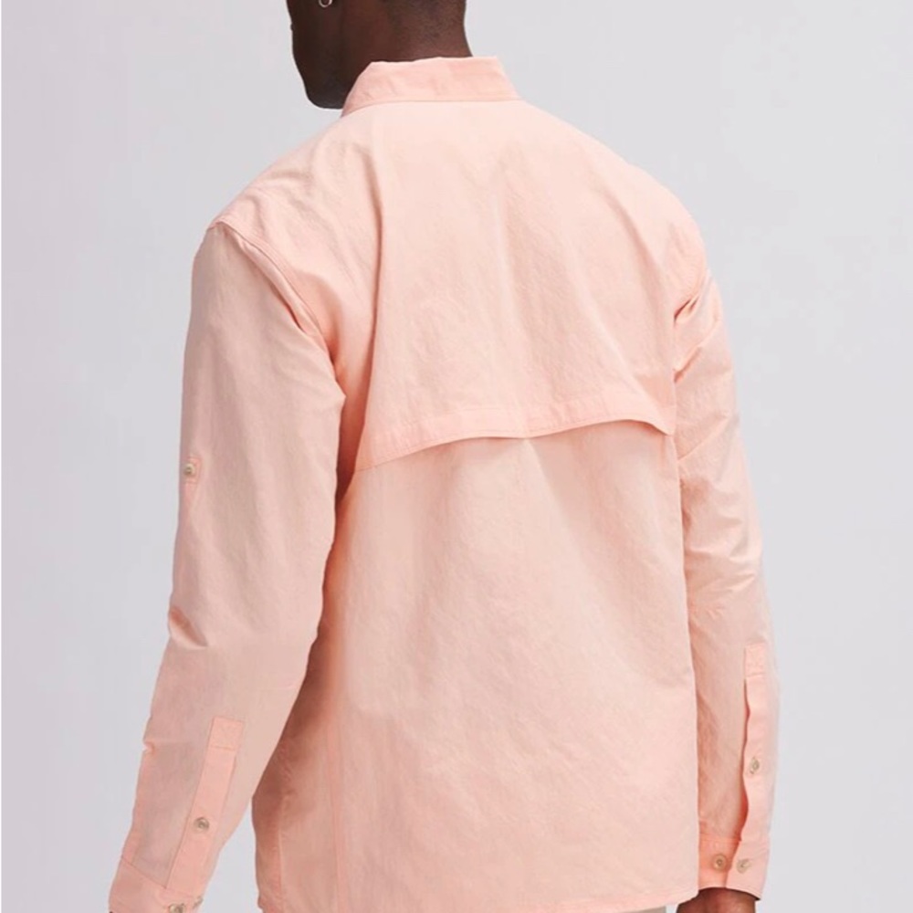 SIMMS Men’s Guide Long Sleeve Shirt Size M - Coral Reef